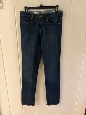 GAP Women's Dark Blue Straight Leg Jeans 6 Long